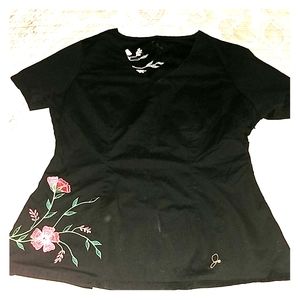 Januu embroidered scrub top